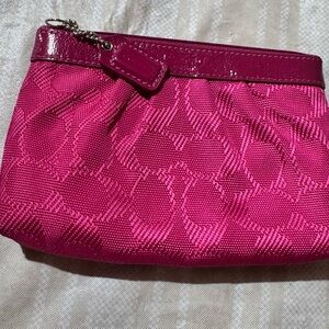 Coach Pink Patent Leather Women's Wristlet EUC